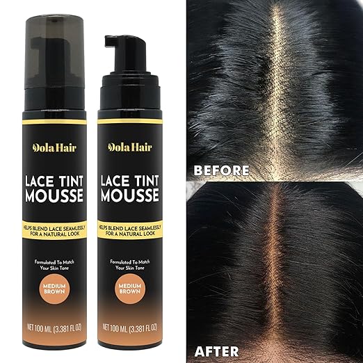 Dolahair Lace Glue Kit - Complete Set with Lace Tint Mousse, Wig Installation & Melting Spray(Medium Brown)