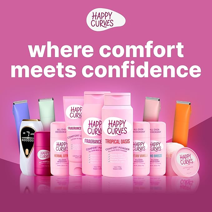 HAPPY CURVES Feminine Wash - pH Balanced Cleanser with Aloe & Vitamin E - Sulfate-Free, Paraben-Free Intimate Care for Women - Odor Control, Gentle Daily Vaginal & Sensitive Skin (Tahitian Vanilla)