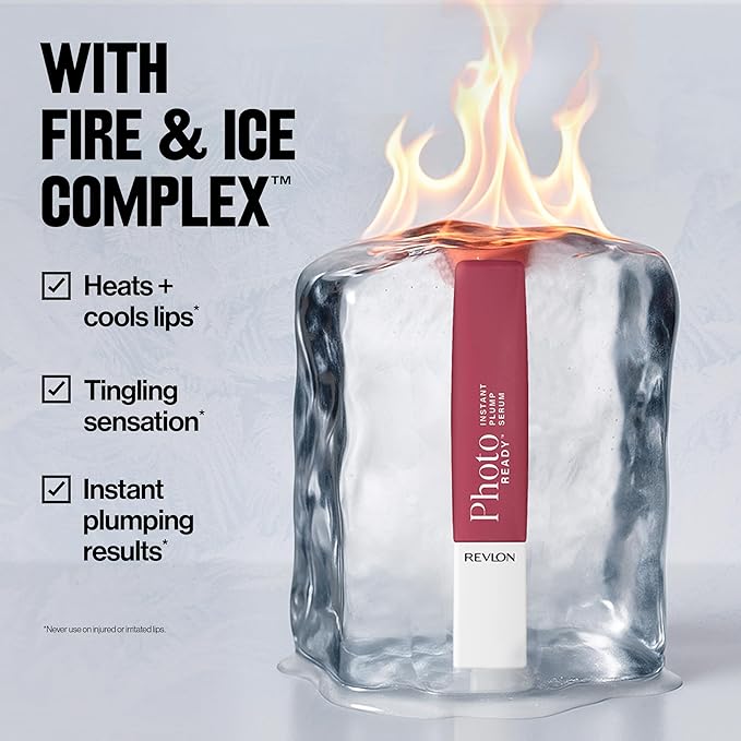 REVLON PhotoReady Instant Plump Serum, Plumping Gloss, Hydrating, Non-Sticky & High Shine Finish, 009 Lip Floaties, 0.25 fl oz