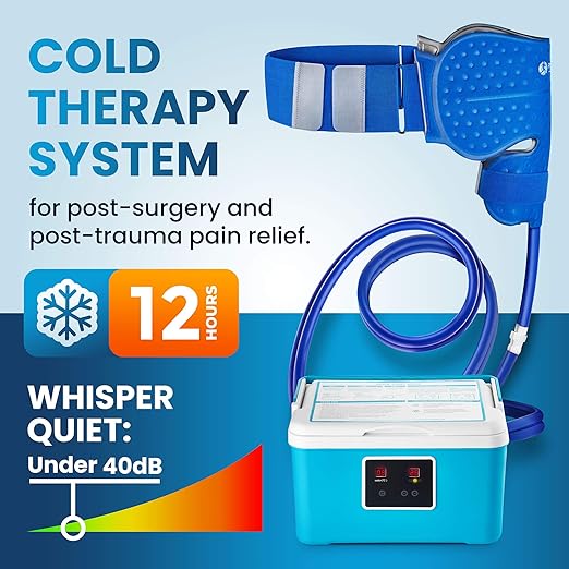 Cold Therapy System with Large Shoulder Pad — for Post-Surgery Care, Rotator Cuff Tears, Swelling, Sprains, Inflammation, and Other Injuries — Wearable, Adjustable, Ergonomic — Cryotherapy Freeze Kit