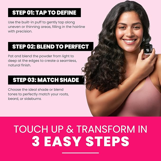 VELO Hairline Powder–LIGHT COFFEE Hair Root Touch Up Powder for Women & Men–Instantly Covers Gray Hair, Thinning Hair & Bald Spots–Sweatproof Root Cover Up–Puff & Mirror Compact, 13 Shades