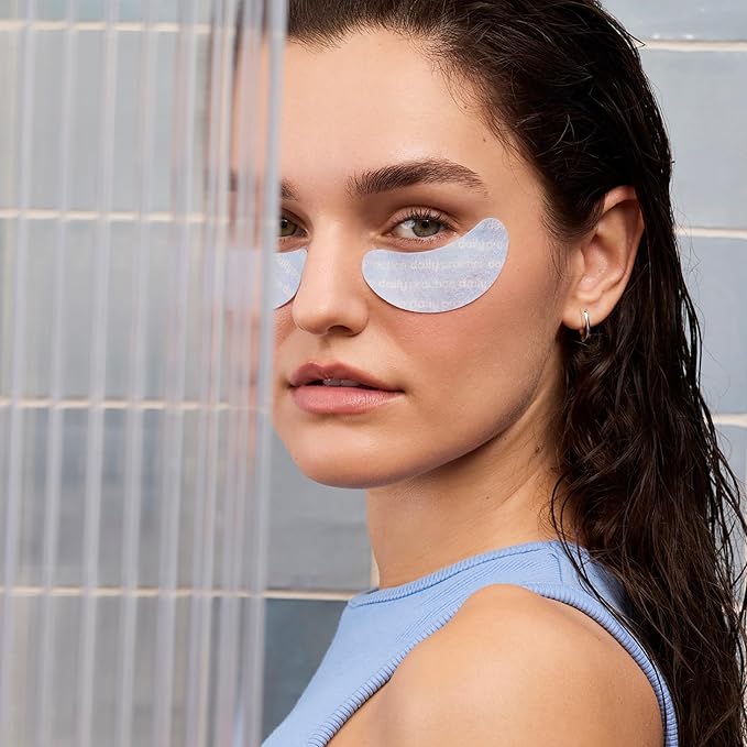 Daily Practice by Dr. B Brighten & Hydrate Under Eye Patches - Cooling Hydrogel Eye Masks for Dark Circles, Puffiness & Tired Eyes - Ophthalmologist-Created, Dermatologist-Tested (1 Pack)