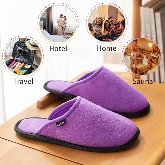 House Slippers for Guests Non-Disposable Washable Spa Slippers Set Non-Slip for Spa, Hotel, Party Guest and Travel