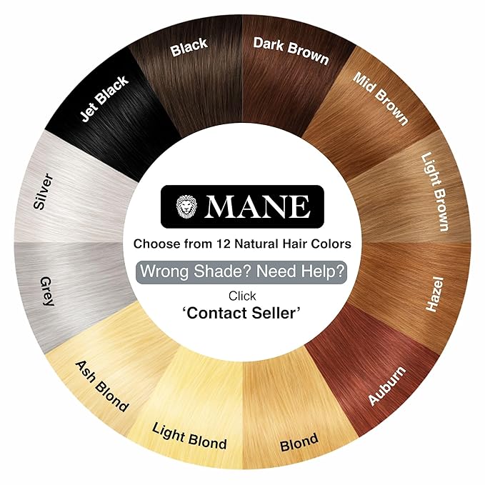 Mane Hair Thickening Spray & Root Touch Up, Instantly Thicker Hair for Men & Women, Fill in Hairlines and Hide Thinning and Fine Patches - Dark Brown, 12 Colors (6.76 oz)