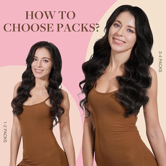 GOO GOO Tape in Hair Extensions Human Hair, 2 Dark Brown, 22inch 50g 20pcs, Thick Ends Straight Seamless, Invisible