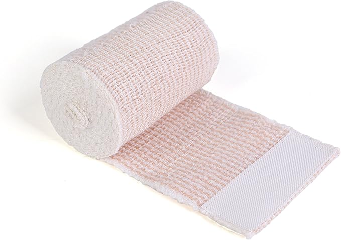 Hospora Thick Latex-Free Compression Cotton Elastic Bandage (3 inches, 5 Rolls)