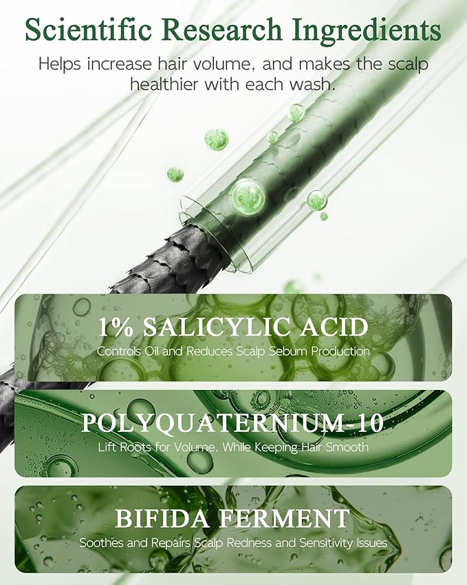 Mugwort Anti-Dandruff Shampoo – Oil-Control Refreshing formula, Soothes Itchy Scalp, Balance Scalp Barrier, Lightweight & Volumizing Hair, Silicone-Free, 10.1 fl oz