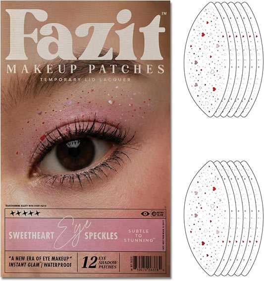 Fazit Makeup Patches - Sweetheart Eye Speckles - Glow Up Make-Up Patches - Cute Glitter Makeup Accessories for Women - Cosmetic Glitter for Face