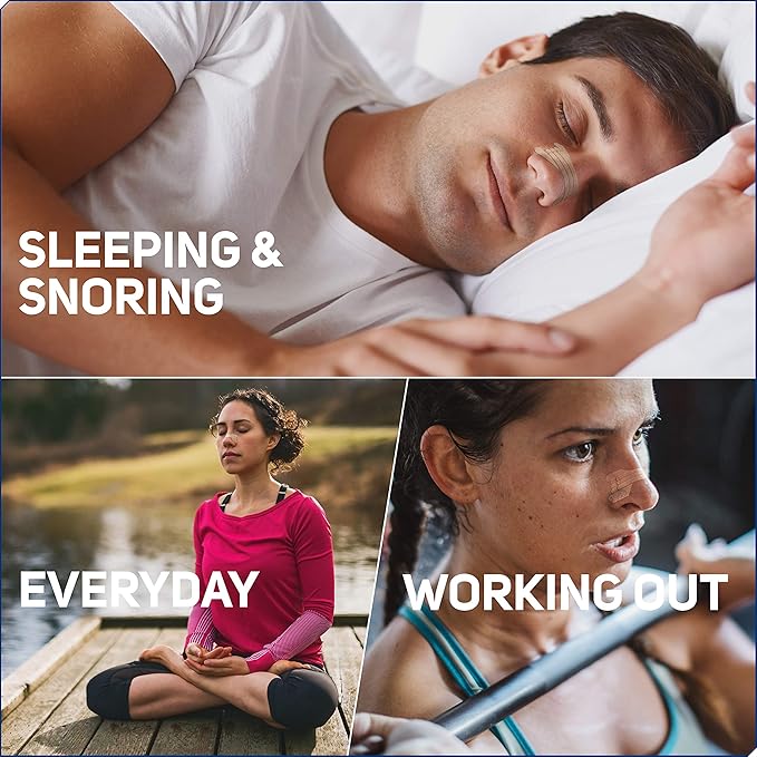 Nasal Strips Extra Strength, Tan, 100 Count | Works Instantly to Improve Sleep, Reduce Snoring, & Relieve Nasal Congestion Due to Colds & Allergies