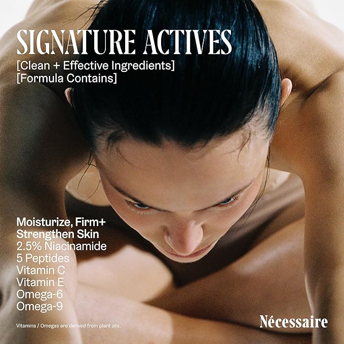 Nécessaire The Body Lotion Cyprès-Citronné – Multi-Peptide Moisturizer - Firming Body Lotion for Women + Men. 2.5% Niacinamide. Dermatologist-Tested, Vegan. Hypoallergenic for Sensitive Skin. 15.2oz