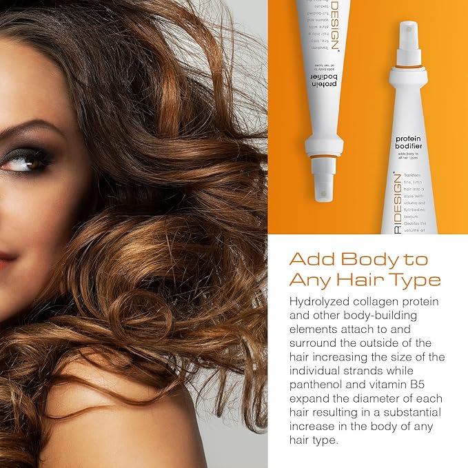 TRI Design Protein Bodifier - Volumizing Hairspray for Full-Bodied Texture - Ideal for All Hair Types - Nourishes and Enhances Hair for Lift, and Body to Fine, Thin, or Limp Hair - 9.5 oz