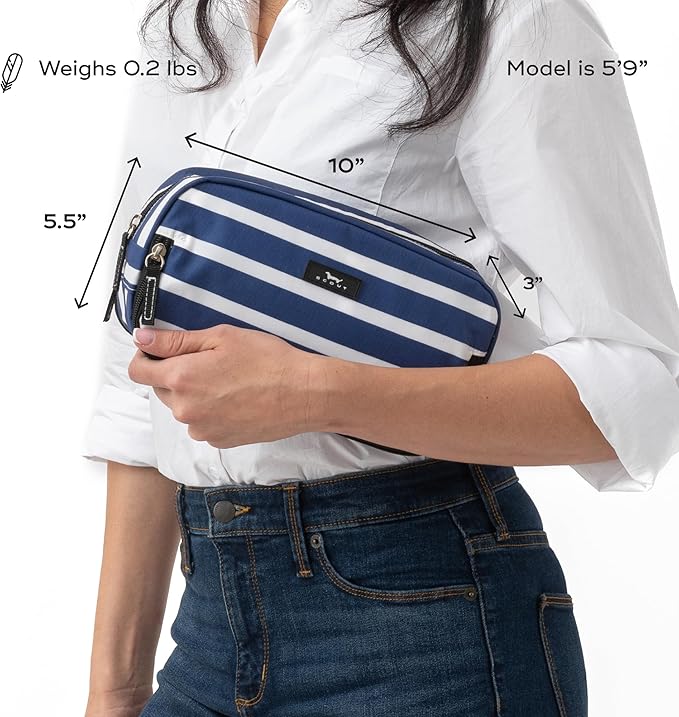 SCOUT 3-Way Bag - Travel Makeup Pouch and Toiletry Bag for Women with Three Zipper Compartments - Stands Upright, Wipes Clean