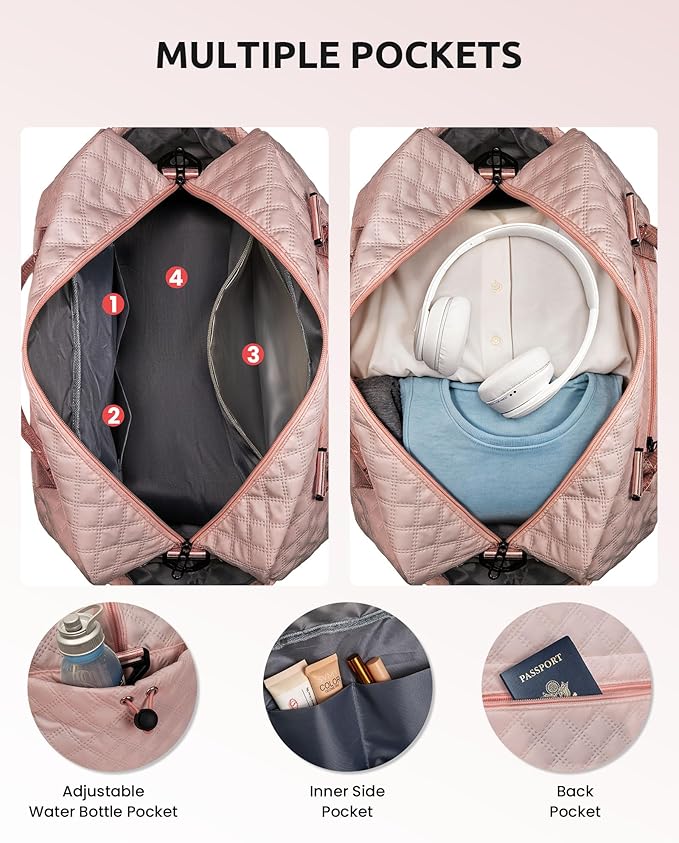 Birthday Gifts for 4 5 6 7 8 9 10 11 12 13 14 Year Old Girls-Duffle Bag with Shoe Compartment, Personalized Weekender Bag, Overnight Bag for Women, Travel Bag with Makeup Bag (Letter J)