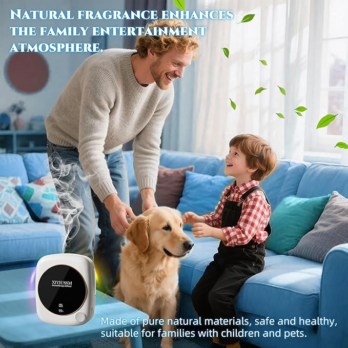 Waterless Essential Oil Diffuser for Home Office Travel Ultrasonic Aromatherapy Small Cordless Diffuser with 7 Mist Modes for Bedroom Bathroom Hotel Car Portable Air Freshener & Scent Machine