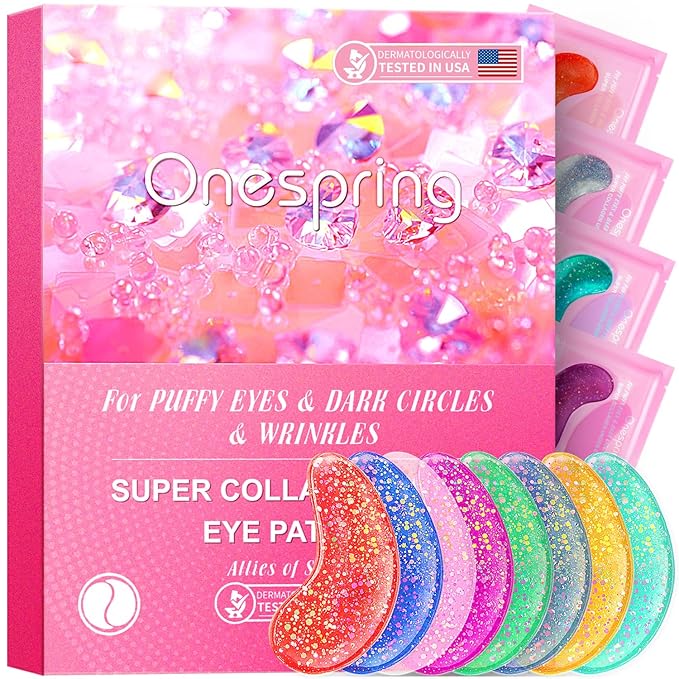 Under Eye Patches (24 Pairs) - Eye Masks for Wrinkles, Puffy Eyes, Dark Circles, Eye Bags, Valentine's Day Gift, Gifts for Teenage Girls, Under Eye Mask for Refreshing, Revitalizing