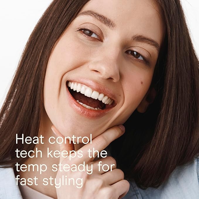 Infiniti PRO CONAIR Tourmaline Ceramic 1 ¼-Inch Flat Iron Digital Hair Straightener, 1 ¼-Inch Flat Iron to Straighten or Curl, 5 Heat Settings, for All Hair Types and Textures, Dark Gray