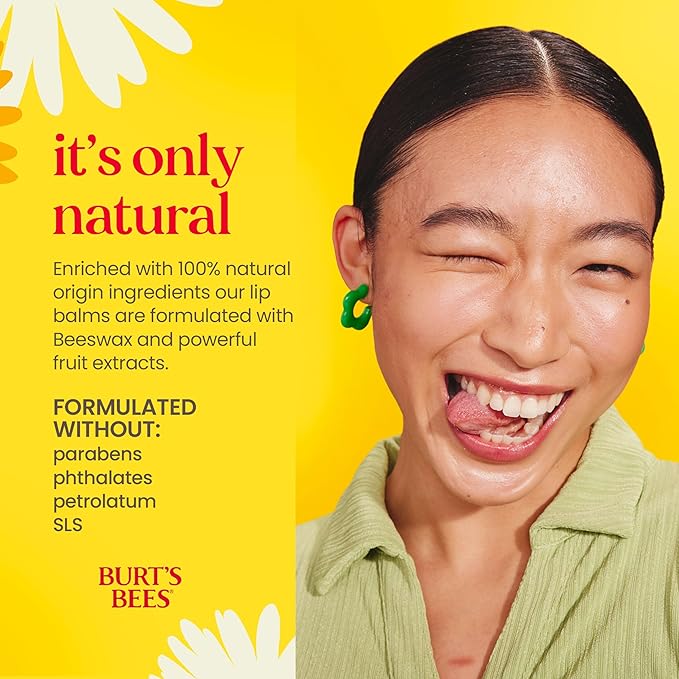 Burt’s Bees Christmas Gifts, 4 Lip Balm Stocking Stuffers Products, Beeswax Bounty Classic Set - Original Beeswax Moisturizing Lip Balm (Pack of 4)