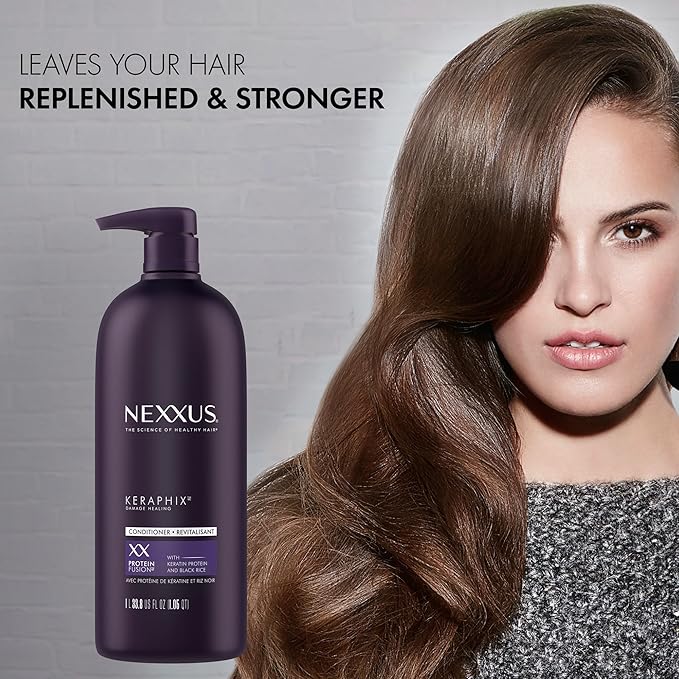 NEXXUS Keratin Protein Keraphix Shampoo & Canditioner for Damaged Hair 33.8 oz