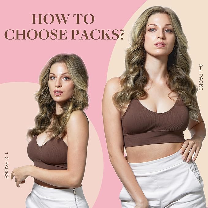 GOO GOO Tape in Hair Extensions Human Hair, 3/8/613 Walnut Brown to Ash Brown and Bleach Blonde, 18inch 50g 20pcs, Skin Weft Seamless Invisible, Silky Straight with Thick Ends, Remy Human Hair