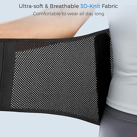 FREETOO Back Brace for Lower Back Pain Relief with Pulley System,Lumbar Support Belt for Men & Women with Lumbar Pad, Ergonomic Design and Soft Breathable 3D Knit Material,for Herniated Disc,Sciatica