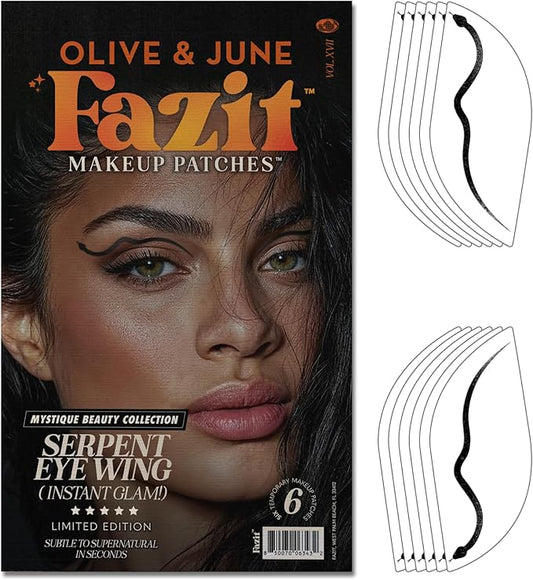 Fazit Makeup Patches - Halloween Serpent Eye Wings - Glow Up Make-Up Patches - Cute Glitter Makeup Accessories for Women - Cosmetic Glitter for Face