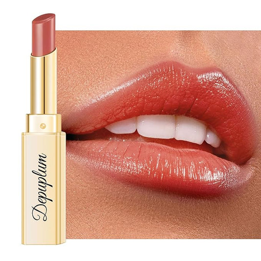 Depuplum Nude Pink Lipstick for Women Hydrate Lipstick Glossy Moisture Lip Gloss Sheer-Medium Coverage Shine Tinted Lip Balm for Dry Lips, DM97 RoseNude