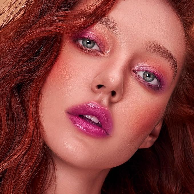 Depuplum Purple Lipstick for Women Hydrate Lipstick Glossy Moisture Lip Gloss Sheer-Medium Coverage Long Lasting Lipsticks for Dry Lips, DM92 Purplish Red