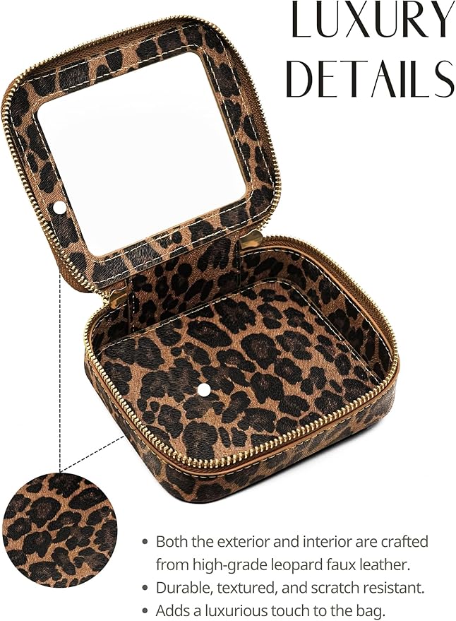 Popvibe Clear Makeup Bag Travel Cosmetic Case Transparent Toiletry Bag with Zipper, Portable Make Up Organizer Traveling Compact Car Bag for Essentials