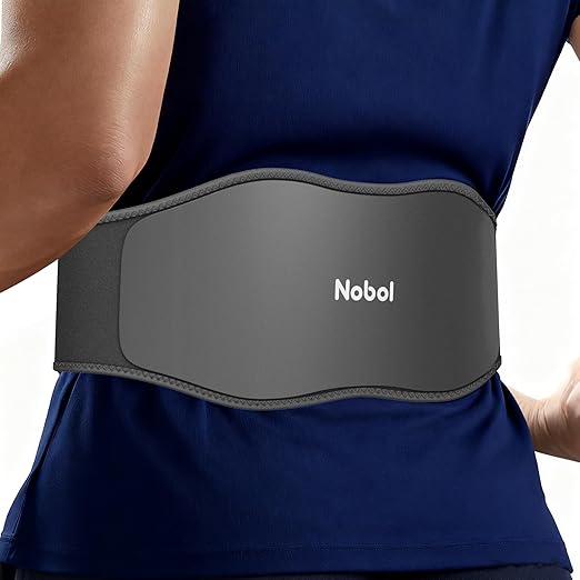 Nobol PhysioBelt Heated Massage Belt – Core Compression Wrap with Heat & Vibration for Lower Back & Abdominal Support – Adjustable, Breathable Recovery Belt for Warm-Up, Relief & Everyday Movement