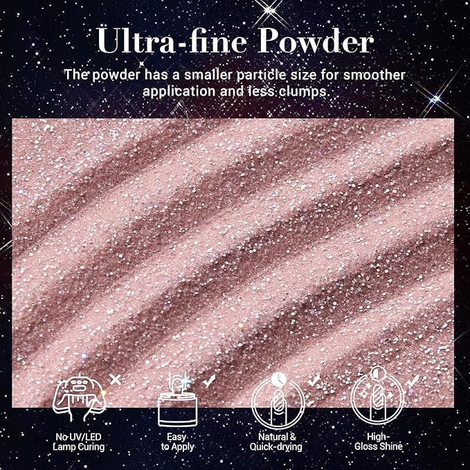 AZUREBEAUTY Dip Powder Nail Set 6 Colors Dark Light Blue Purple Brown Wine Red Shimmery Sparkle Shiny Fall Winter Dipping Powder Starter Kit French Nail Art Manicure Salon No Need Nail Lamp Cured