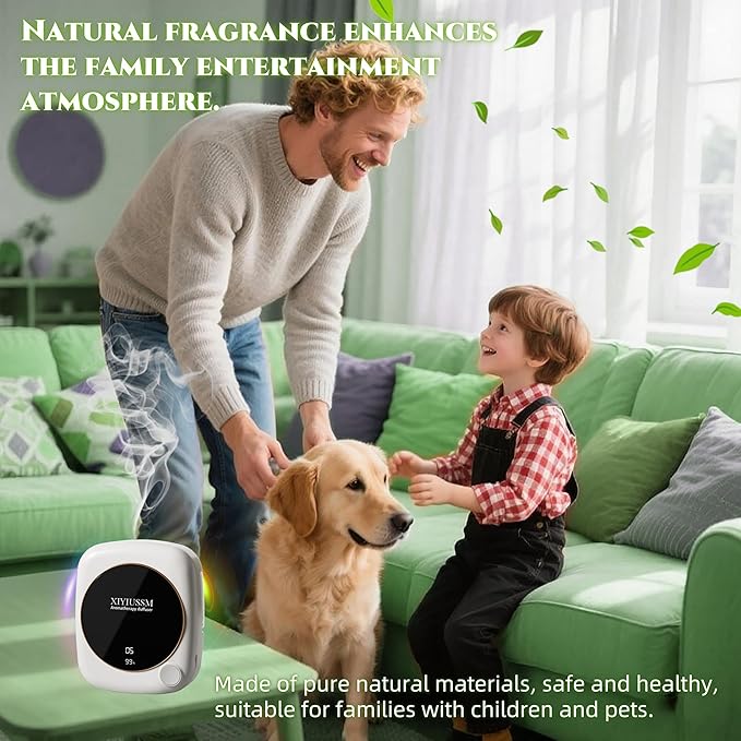 Waterless Essential Oil Diffuser for Home Office Travel Ultrasonic Aromatherapy Small Cordless Diffuser with 7 Mist Modes for Bedroom Bathroom Hotel Car Portable Air Freshener & Scent Machine