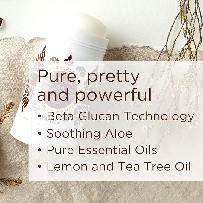 Lavanila Vanilla Lemon Deodorant for Women 2-Pack (2 Oz Each) - Natural Aluminum Free Solid Stick Deodorant, Made In USA, Vegan