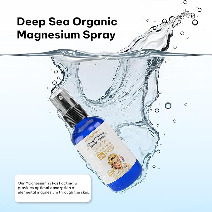 No Crap In It Magnesium Spray, Triple Action!- Your Way to Wellness | Immediate Relief with Our Unique Magnesium Glycinate,Citrate, Chloride Blend Spray (Scent Free)