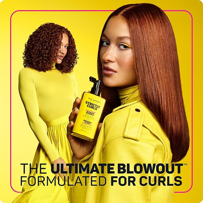 Marc Anthony Strictly Curls Ultimate Blowout Hair Spray for Curly & Coily Hair - Lightweight Anti-Frizz Heat Protectant Blowout Spray Smooths Hair & Adds Natural Shine