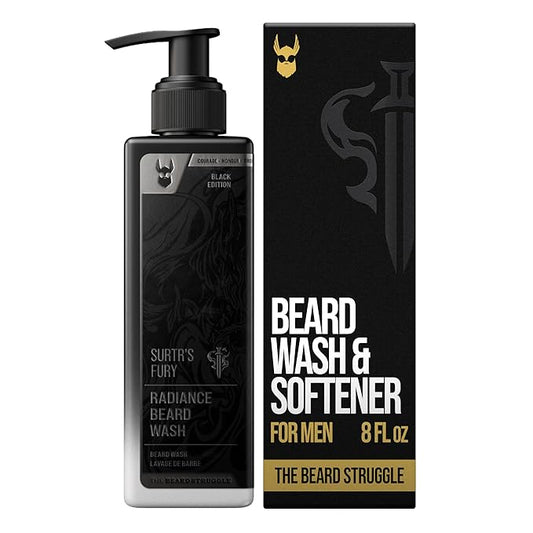 The Beard Struggle Radiance Beard Wash – Platinum Collection, Surtr’s Fury – Cleanse, Nourish & Soften – Beard Cleanser for Men (8 fl oz)