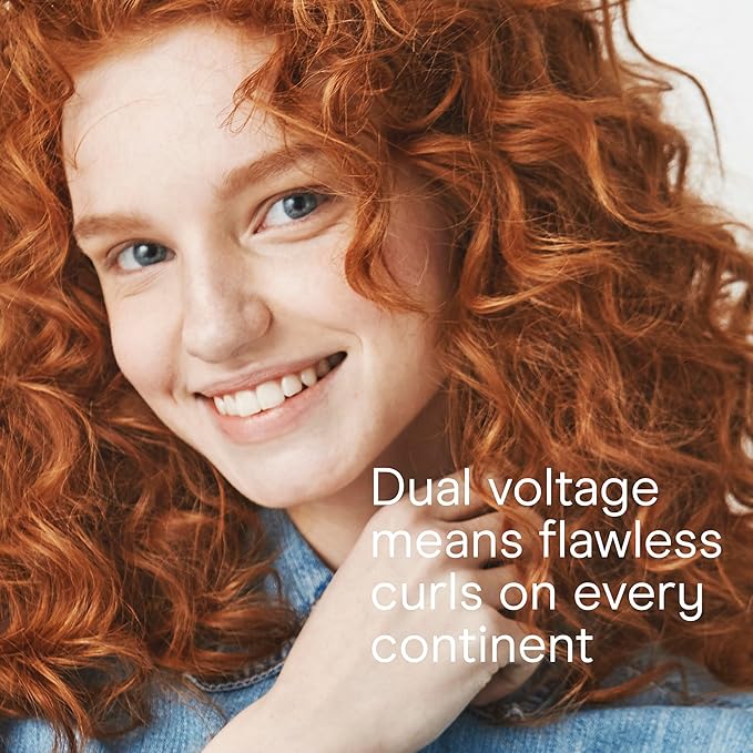 Conair Double Ceramic 1-Inch Long Barrel Curling Iron, 1-Inch Barrel Creates Classic Curls to Loose Waves, Hair Curler for Use on Short, Medium, & Long Hair, White/Rose Gold