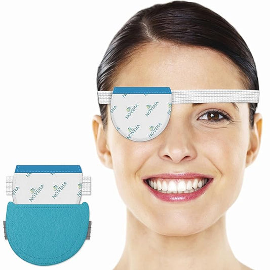 NOVEHA Express Warm Compress Individual Eye Mask | Moist Hot Technology for Sensitive Dry Eyes - Relieves Stye & Pink Eye - Reusable Heat Water Treatment for Irritated Eyes and Eyelid Lumps