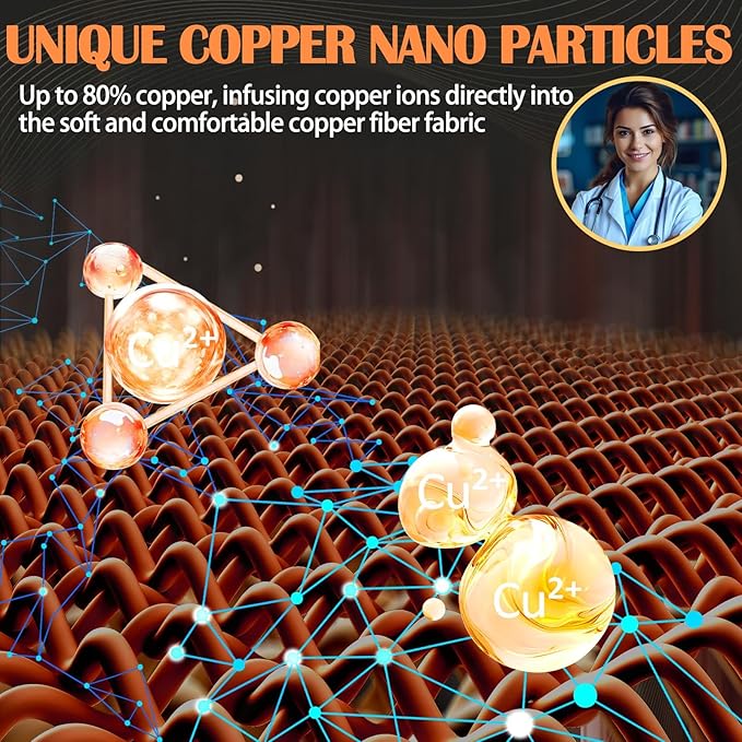 Copper Long Compression Arthritis Glove with Wrist Strap (1 Pcs), 20-30 mmHg Lymphedema Compression Arm Sleeve with Gauntlet, Fingerless Graded Pressure Full Arm and Hand Support for Men Women