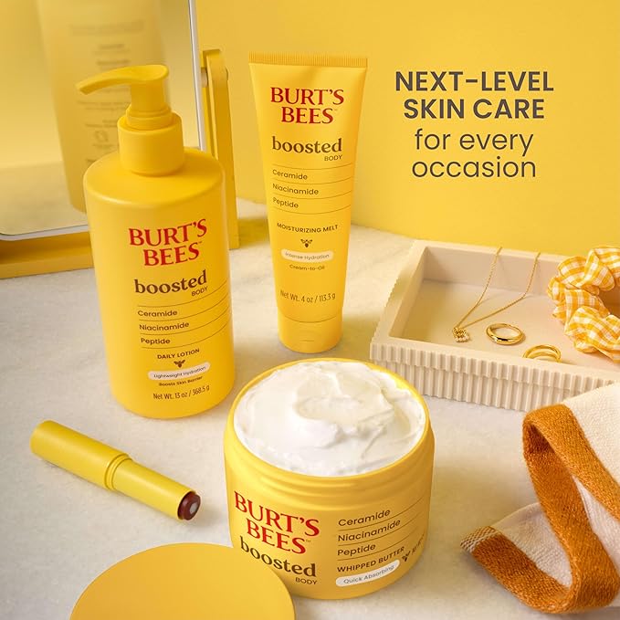 Burt's Bees Boosted Lip Balm Sheer Plus; Vitamin Lip Balm, Nourishing Vitamin C, E, and F Core; 24 Hour Moisture; Tint Free, Semi Glossy Finish; 100% Natural Origin; 1 Tube; 0.16 Oz. (Pack of 2)