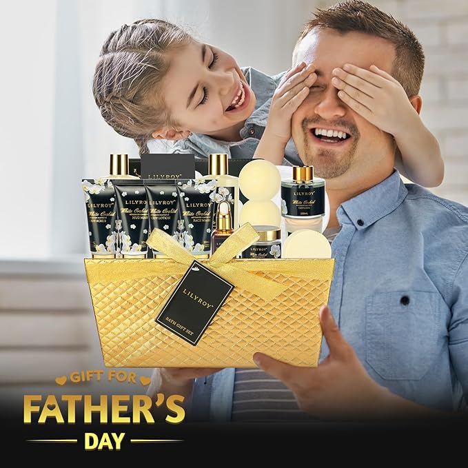 Valentines Day Gifts for Women - 18-Piece Luxury Gold Spa Gift Set, Premium Bath Collection | Father's Day, Mothers Day Gift, Birthday Gifts, Christmas, All Occasion Ultimate Holiday Gift