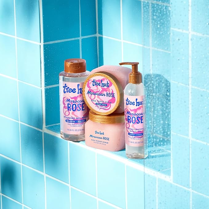 Tree Hut Moroccan Rose Nourishing & Moisturizing Foaming Gel Wash, 18 oz., Hydrating