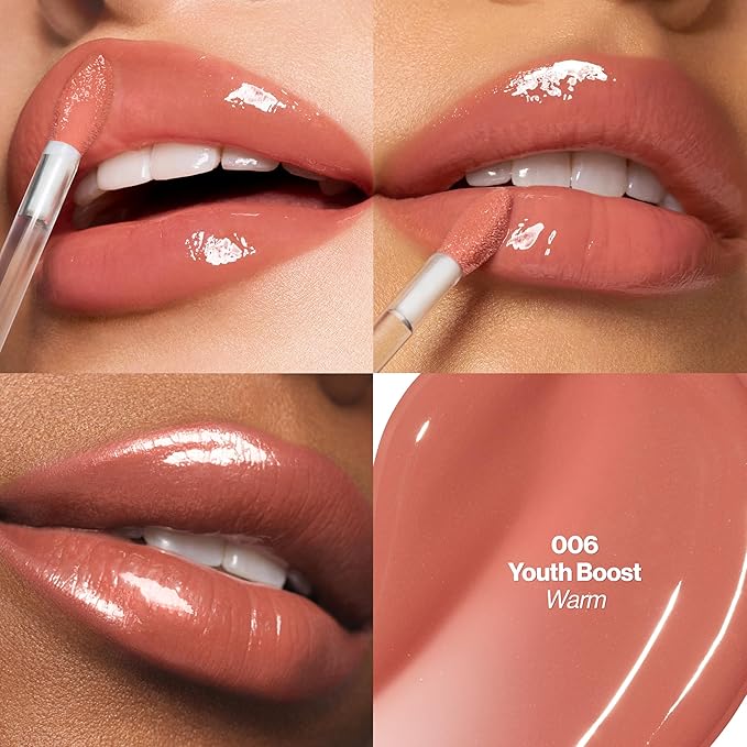 REVLON PhotoReady Instant Plump Serum, Plumping Gloss, Hydrating, Non-Sticky & High Shine Finish, 006 Youth Boost, 0.25 fl oz