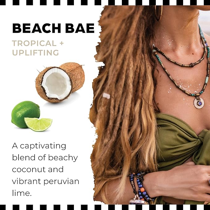 Dollylocks Sea Salt Texture Spray | Plant-Based, Vegan, Residue-Free | Tighten Locs Dreadlocks | Loose Hair Care | Coconut Lime | 8oz