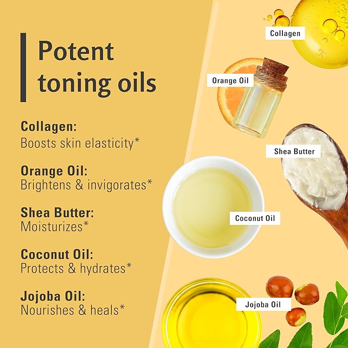 Exfoliating Turmeric Scrub and Skin Exfoliator with Collagen and Coconut Oil, Gently Exfoliates Face, Body, Hands, and Feet, Moisturizing Skincare, 16 oz by M3