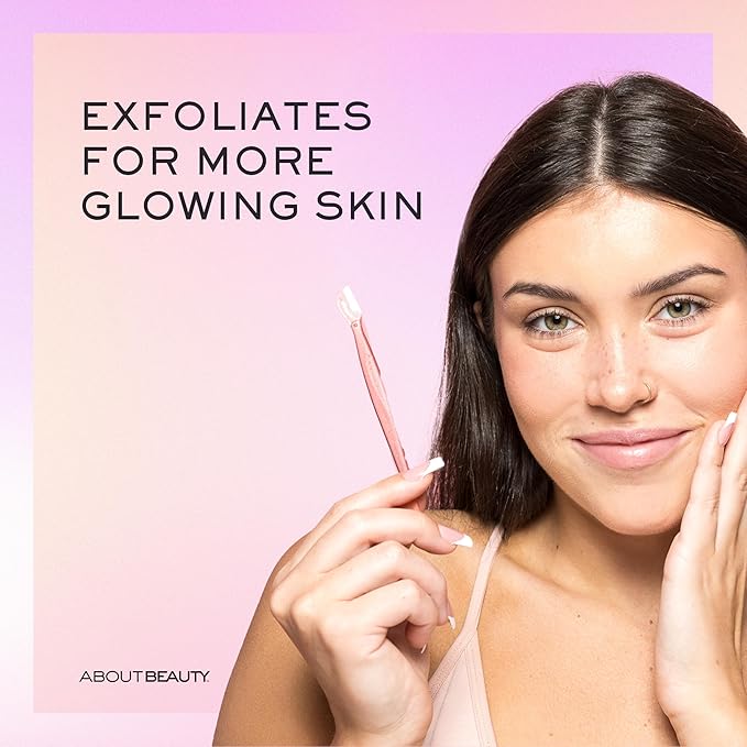 About Face Facial Razor & Eyebrow Shaper (3 Ct) - Removes Peach Fuzz on Cheeks, Chin, or Forehead & Delicately Shapes Eyebrows