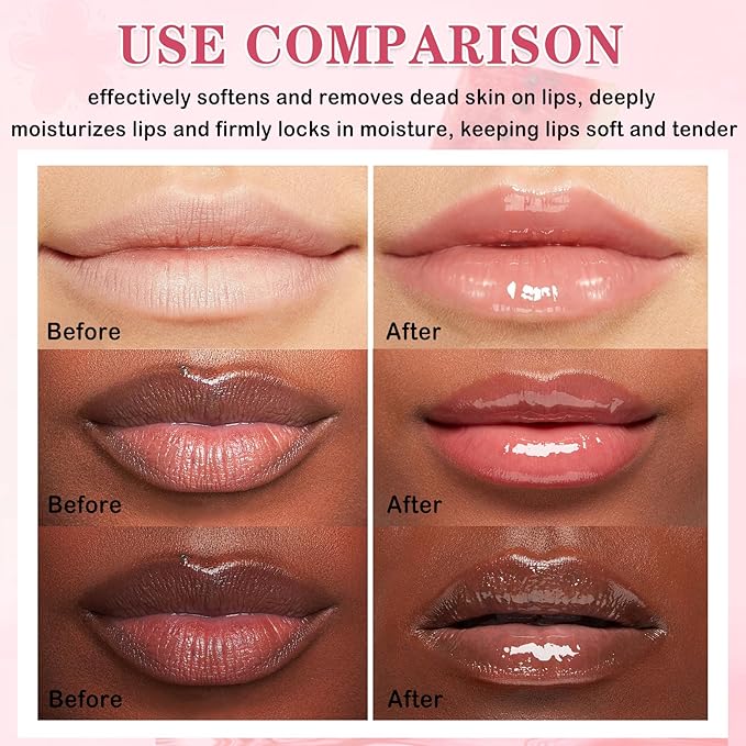 4PCS Lip Scrub and Mask Set,Strawberry and Honey Pot Lip Balm,Reduces Lip Lines Lip Exfoliator Scrub and Moisturizer,Repair Bee Lip Balm and Lip Scrub Set,Lip Mask Overnight