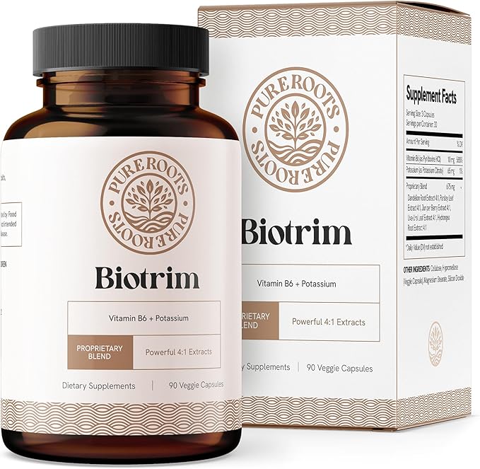 Caffeine-Free Water Pills for Swollen Legs and Feet - Contains The Best Natural Diuretics for Water Retention in Legs and Feet - Biotrim Helps Reduce Your Swollen Feet and Legs (with Dandelion Root)
