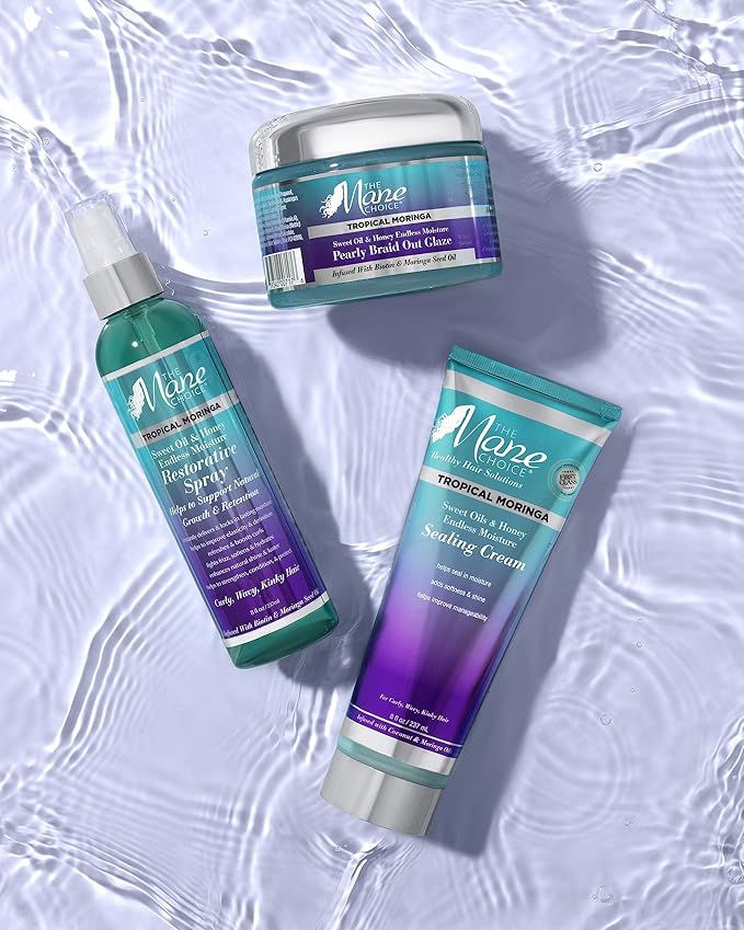 THE MANE CHOICE - Tropical Moringa Sweet Oil & Honey Endless Moisture Sealing Cream, 8 Ounce