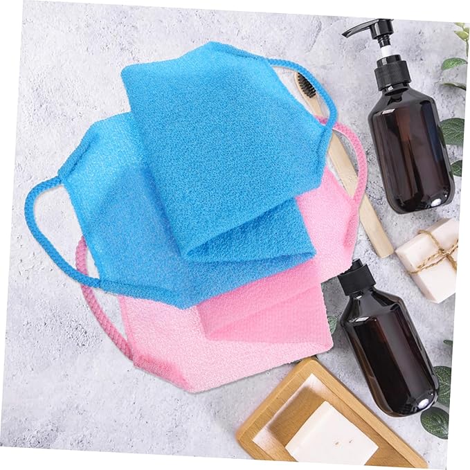 Beaupretty 2pcs Exfoliating Back Scrubbers Body Exfoliating Towels for Smooth Skin Versatile Bathing Tool for Men Women Deep Cleansing Skin Texture Improvement for Shower Use