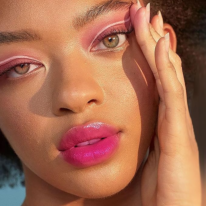 Depuplum Pink Lipstick for Women Hydrate Glossy Lipstick Moisture Lip Gloss Sheer-Medium Coverage Hot Pink Shine Tinted Lip Balm for Dry Lips, DM89 Hot Pink